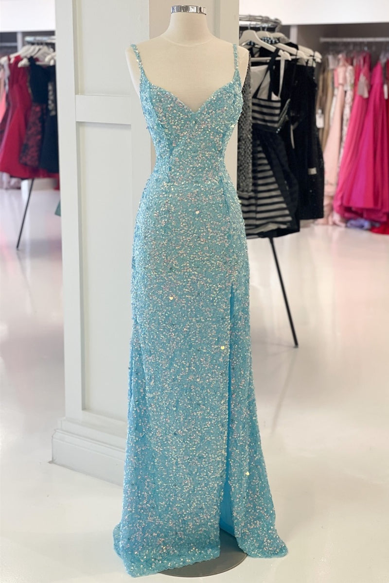 seafoam green mermaid prom dress Embroidered Lace Mermaid Long Prom Dress