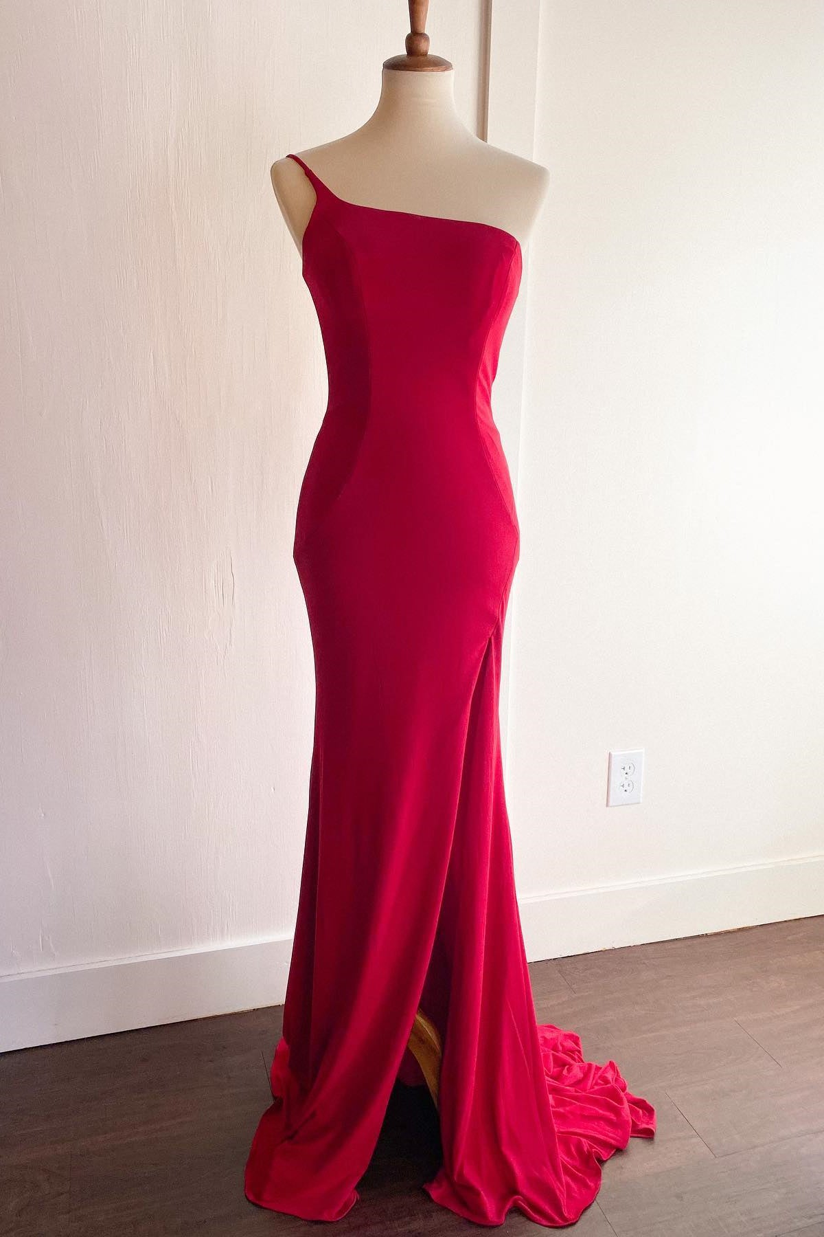 Simply Barbie Pink Mermaid One Shoulder Long Formal Dress – Dreamdressy