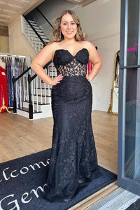 Sweetheart Hot Pink Lace Appliques Prom Dress