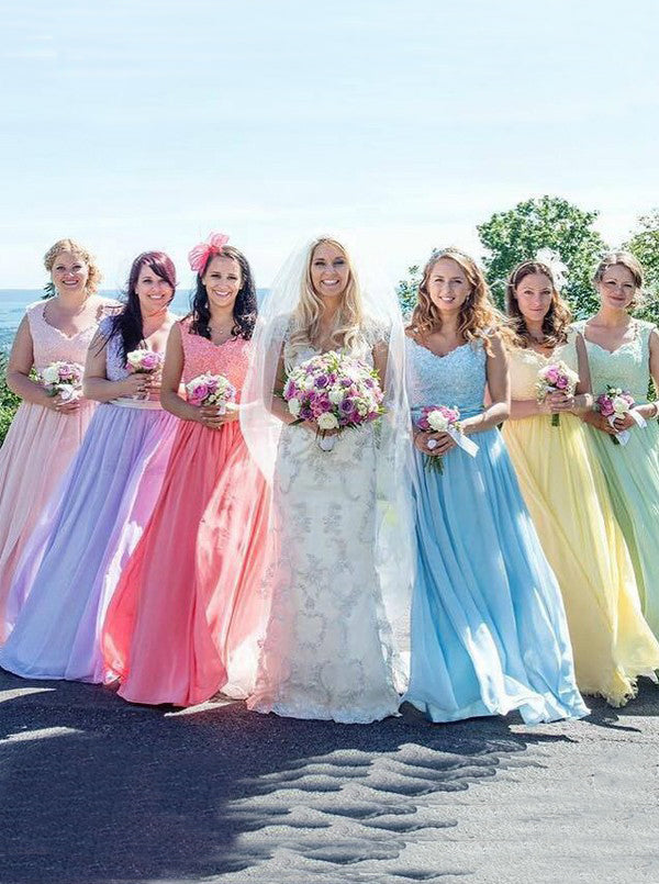 Hot Selling Cap Sleeves Beaded Floor Length Taupe Bridesmaid Dress – Dreamdressy