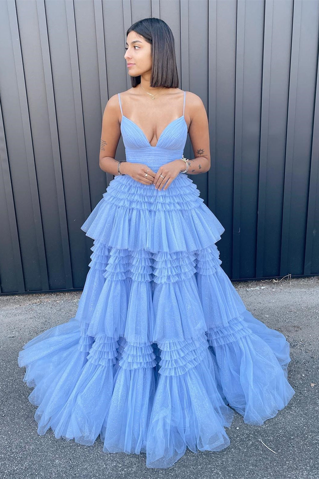 Princess Pink Tiered Layers Tulle Long Formal Gown Dreamdressy Princess Pink Tiered Layers Tulle Long Formal Gown Dreamdressy